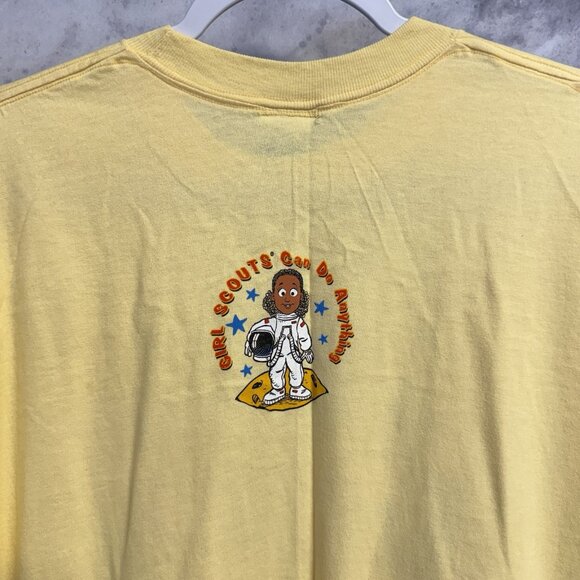Vintage 90s Girl Scout T Shirt Adult XL 23x30 Yellow Single Stitch NEW - Picture 6 of 11